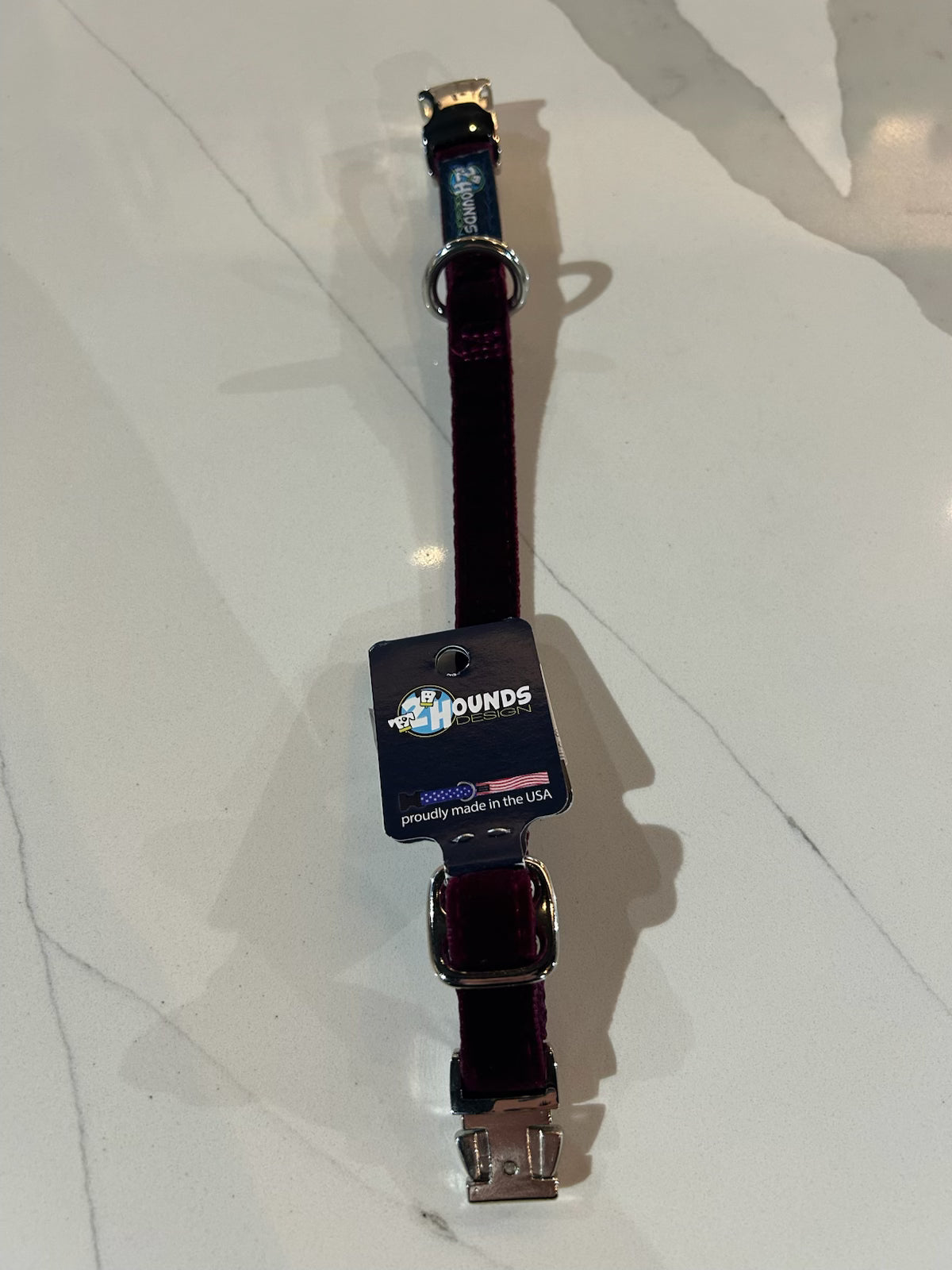 Velvet Collar- Burgandy