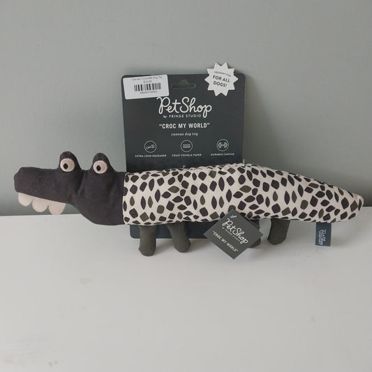 Canvas Crocodile Dog Toy