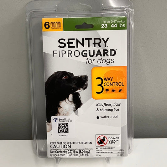 Sentry FiproGuard Flea & Tick Control for Medium Dogs (23-44lbs)