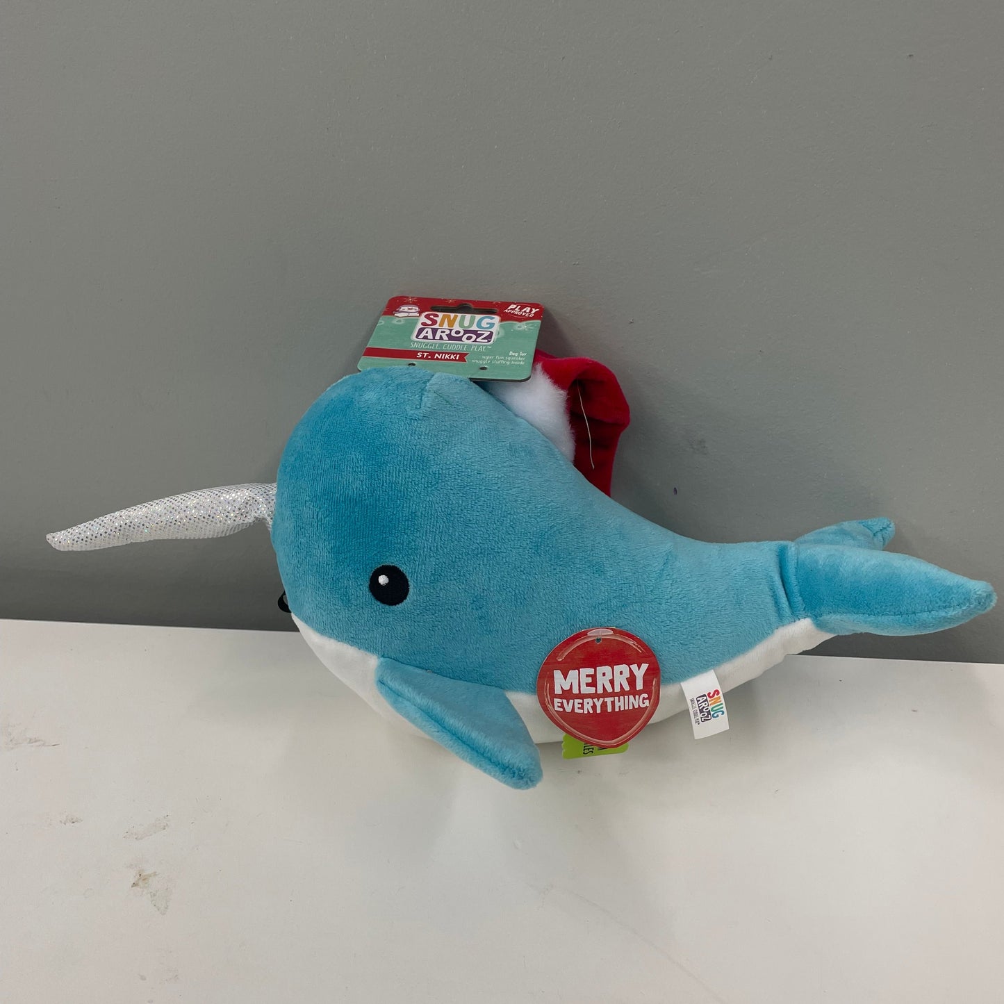 SnugArooz Christmas Narwhal Toy