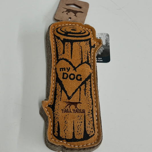 Tall Tails 9" Leather & Wool Log