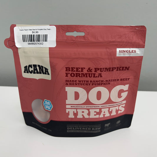 Acana Freeze Dried Beef & Pumpkin Dog Treats 1.25oz
