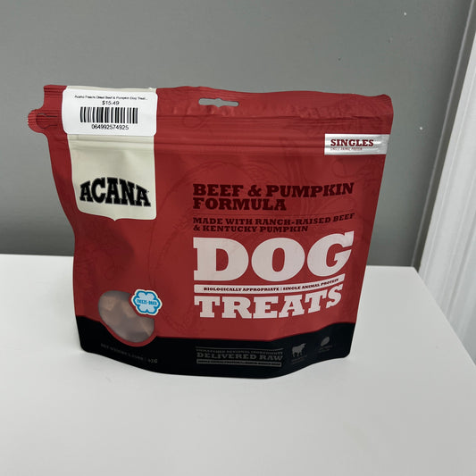 Acana Freeze Dried Beef & Pumpkin Dog Treats 3.25oz