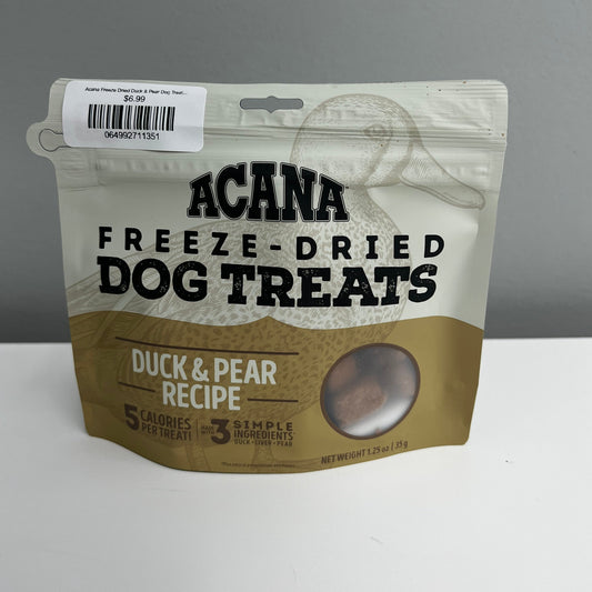 Acana Freeze Dried Duck & Pear Dog Treats 1.25oz