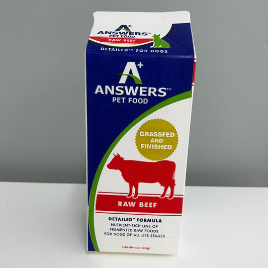 Answers Frozen Detailed Dog Diet- Beef 4lb