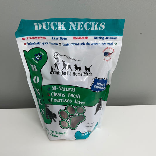 Aunt Jeni's Frozen Raw Duck Necks 2lbs