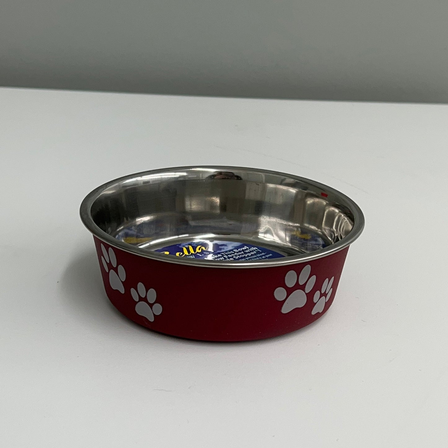 Loving Pets Stainless Steel Paw Print Bella Bowl- Small