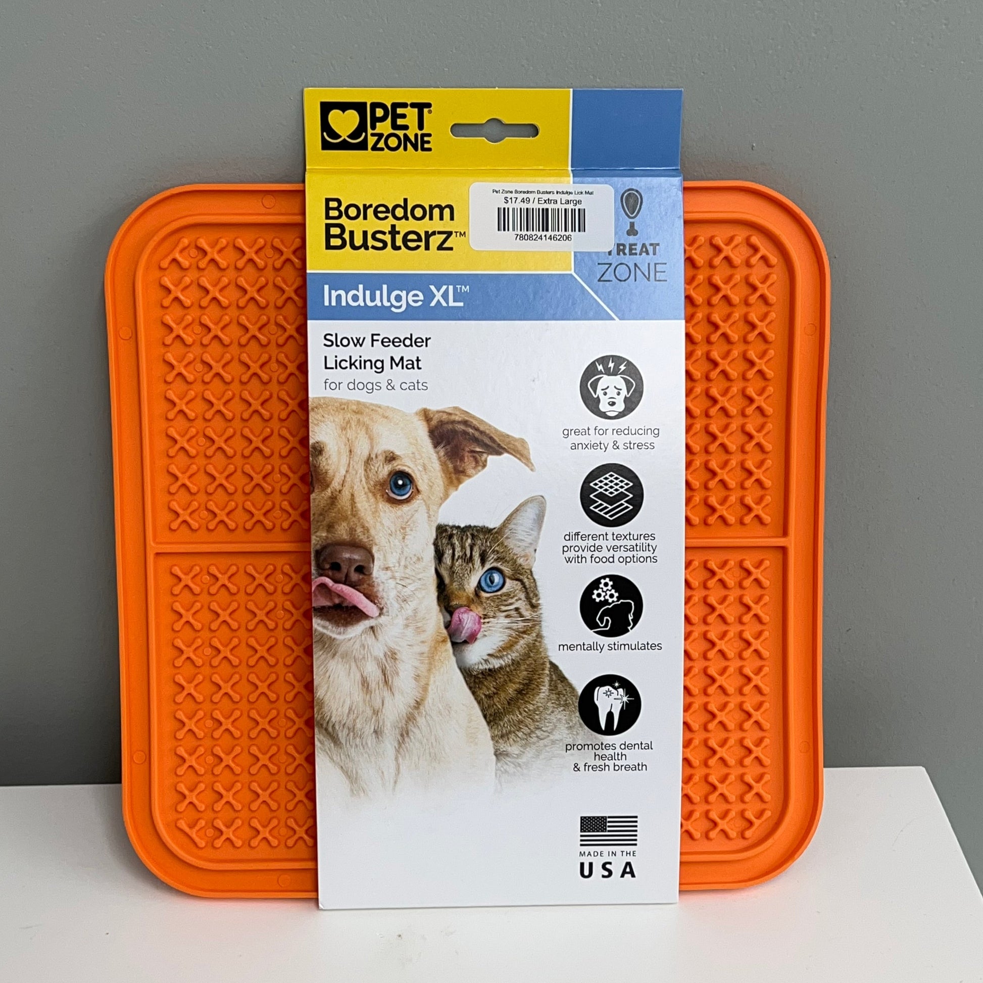 2 Slow Feed Lick Mats for Dogs and Cats to Reduce Stress, Anxiety