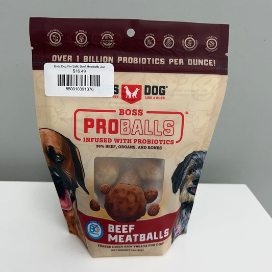 Boss Dog Pro Balls Beef Meatballs 3oz
