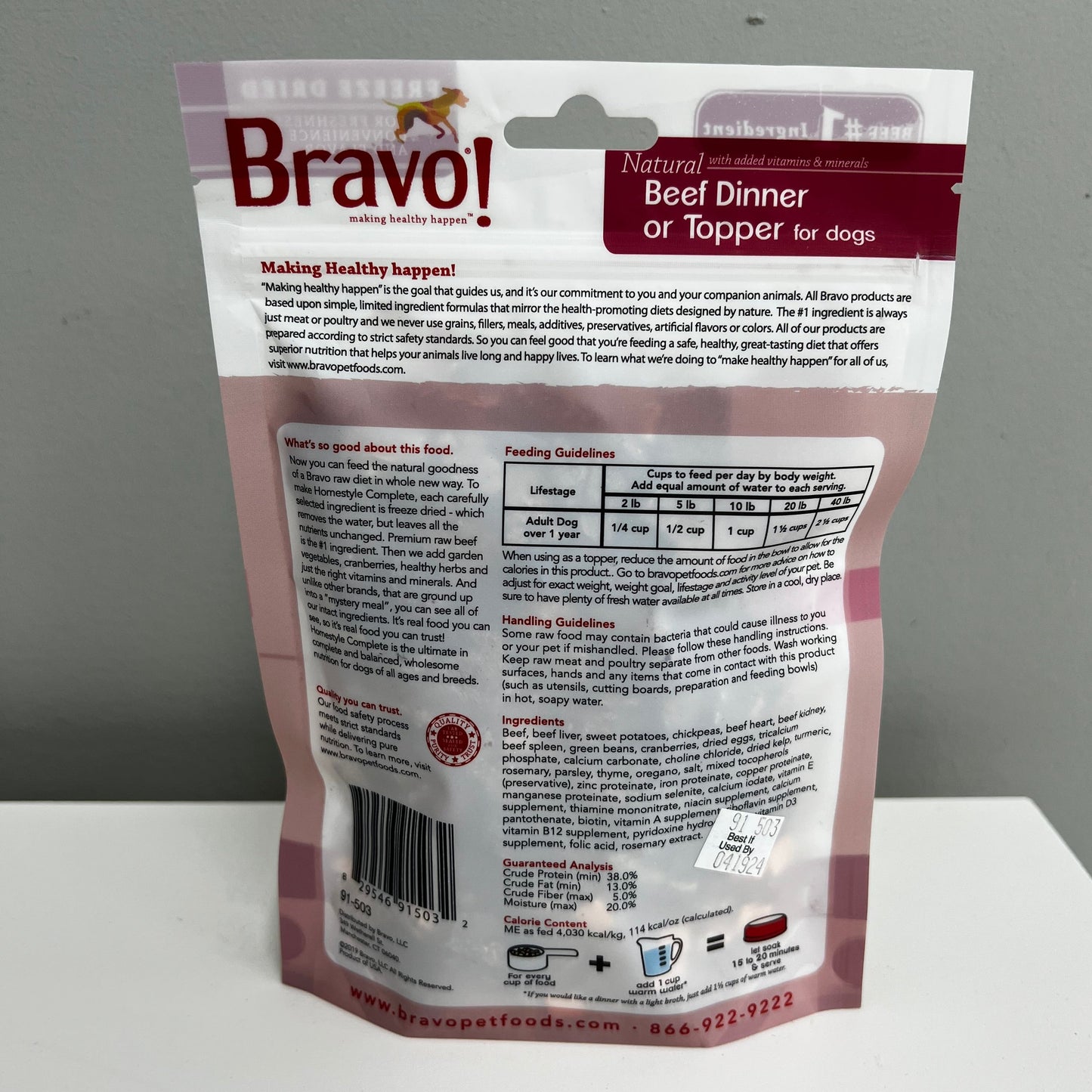 Bravo Homestyle Complete Natural Beef Dinner or Topper 3oz