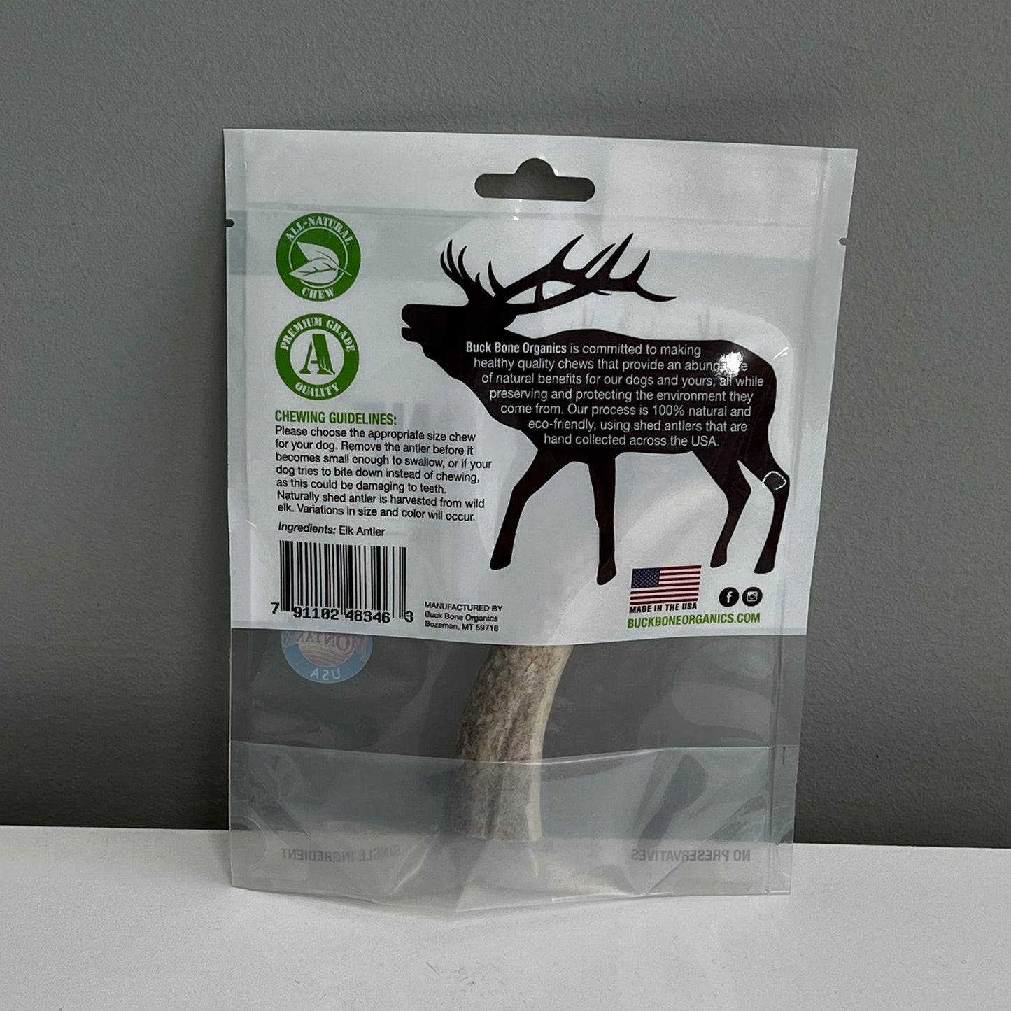 Buck Bone Organics Elk Antler- Small Whole