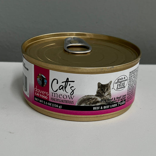 Dave's Cat's Meow Beef & Beef Liver Pate 5.5oz