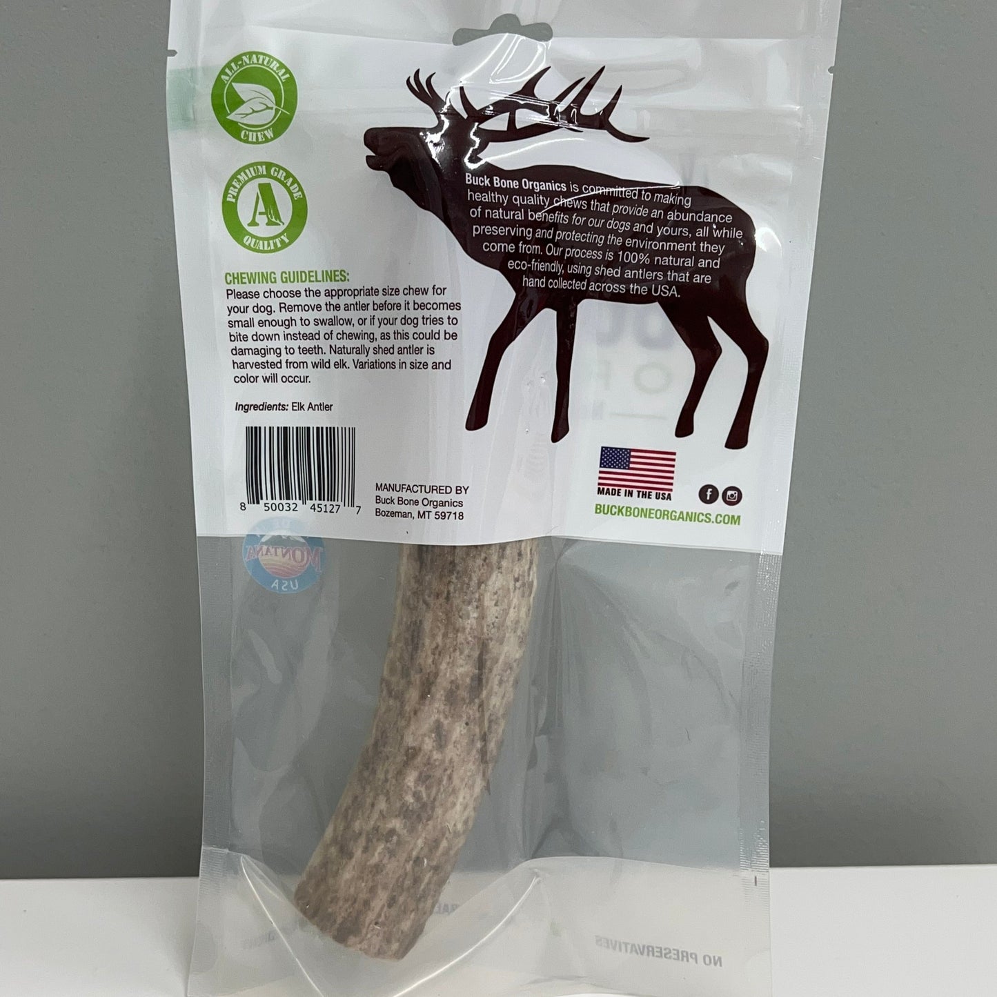 Buck Bone Organics Elk Antler- Jumbo Whole