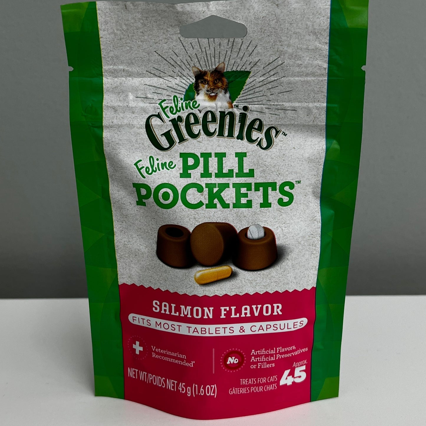 Greenies Feline Salmon Pill Pockets 45ct