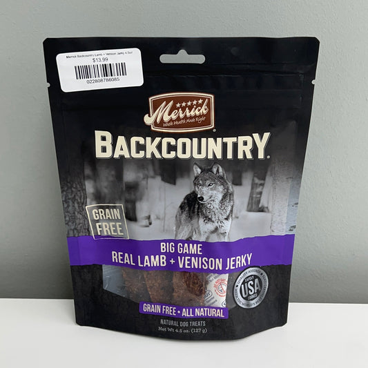 Merrick Backcountry Lamb + Venison Jerky 4.5oz