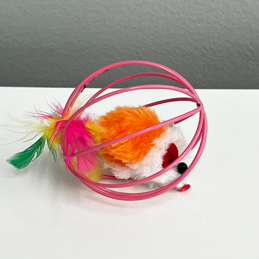 Ball Cage w/ Mouse Cat Toy