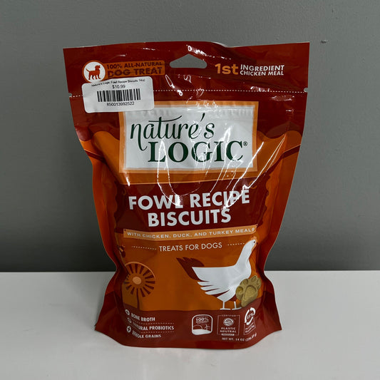 Nature's Logic Fowl Recipe Biscuits 14oz
