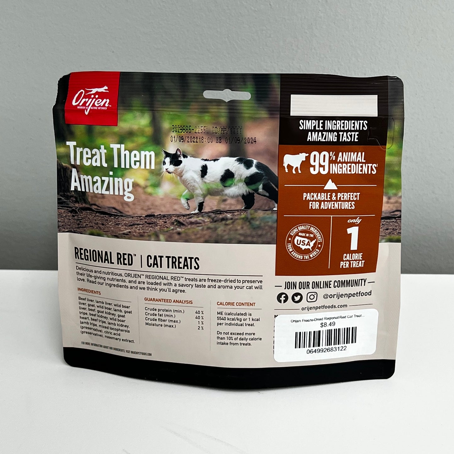 Orijen Freeze-Dried Regional Red Cat Treats 1.25oz