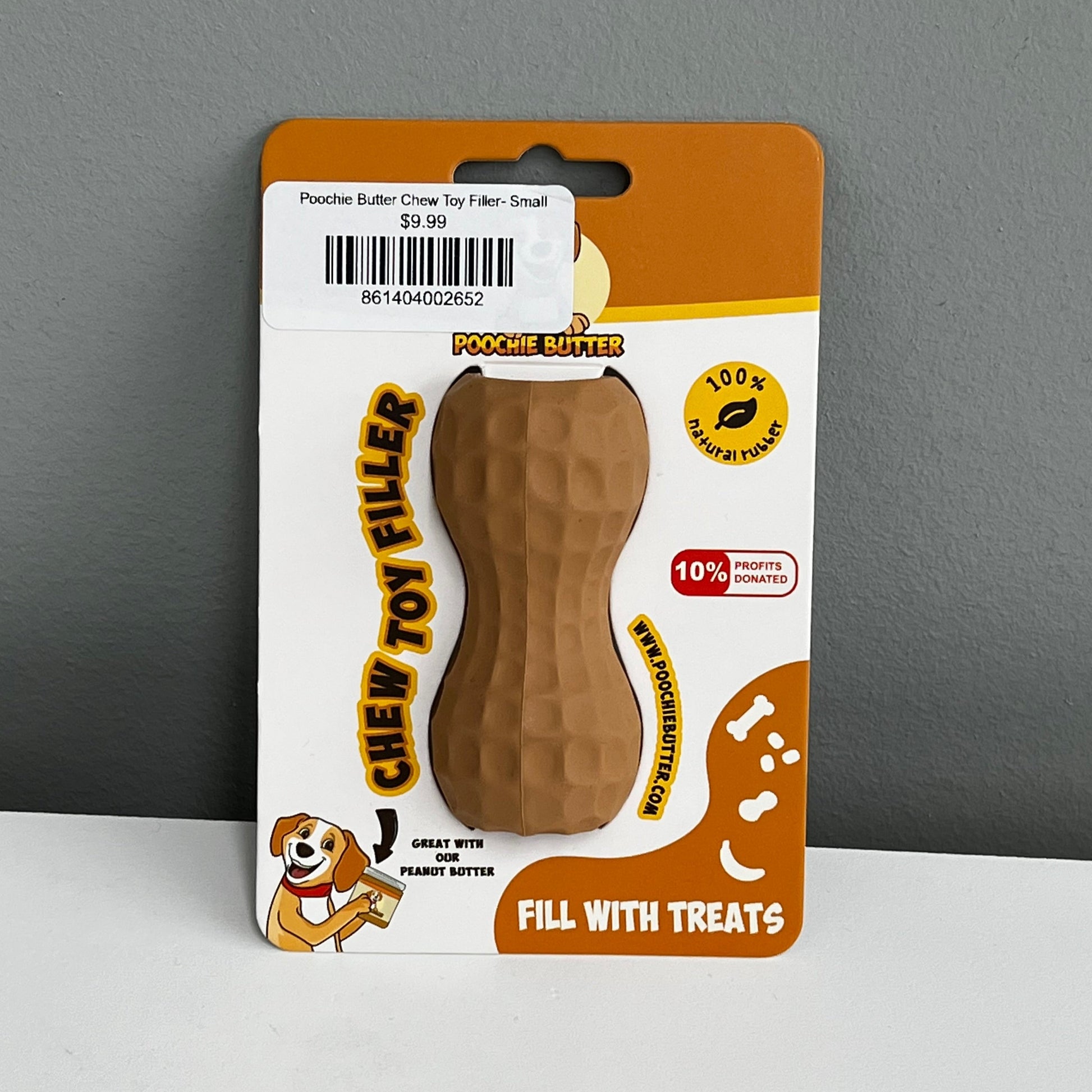 Peanut Butter Dog Toy | Dog Peanut Butter Toy Filler | Dog Chew Toy |  Poochie Butter Toy Medium
