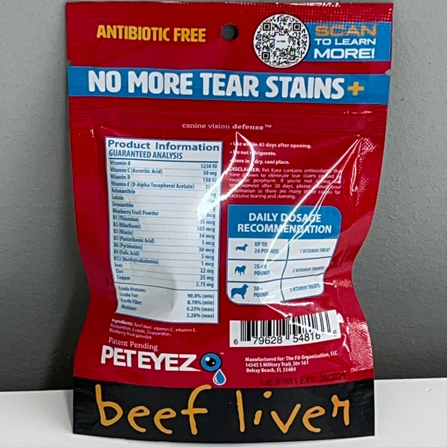 Pet Eyez Vitmain Treats- Beef