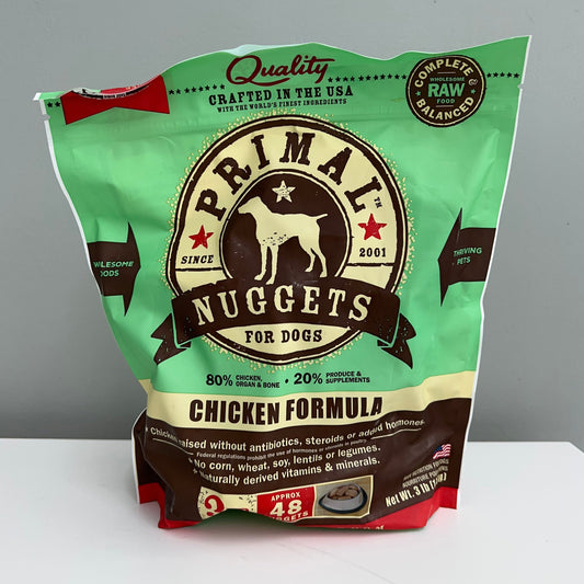 Primal Frozen Canine Nuggets- Chicken 3lb