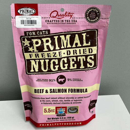 Primal Freeze-Dried Nuggets Cat Beef & Salmon Formula 5.5oz