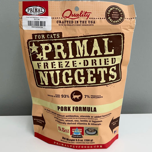Primal Freeze-Dried Nuggets Cat Pork Formula 5.5oz