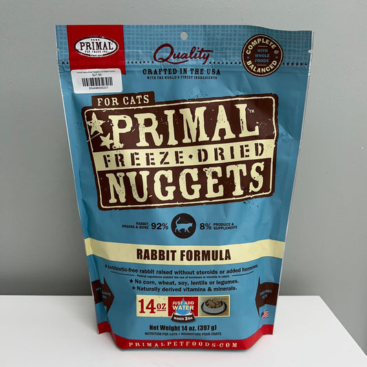 Primal Freeze-Dried Nuggets Cat Rabbit Formula 14oz