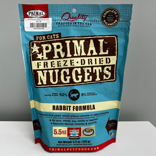 Primal Freeze-Dried Nuggets Cat Rabbit Formula 5.5oz