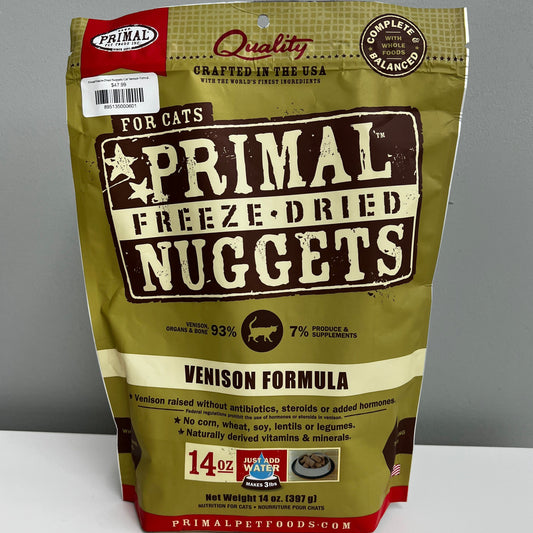 Primal Freeze-Dried Nuggets Cat Venison Formula 14oz