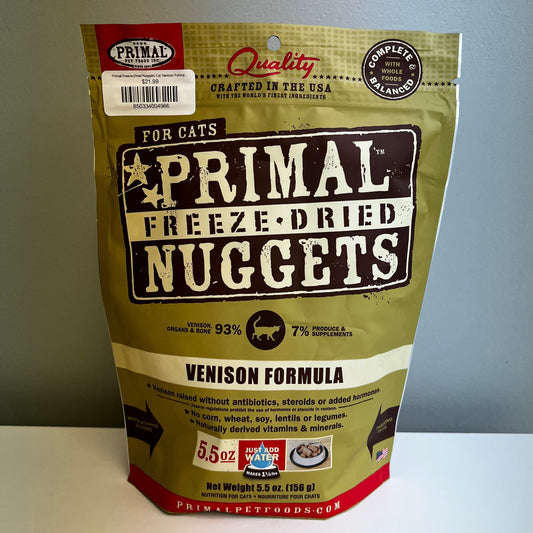 Primal Freeze-Dried Nuggets Cat Venison Formula 5.5oz