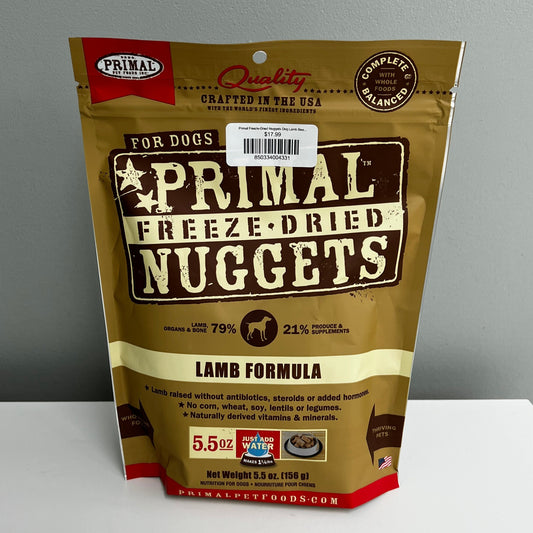 Primal Freeze-Dried Nuggets Dog Lamb Beef Formula 5.5oz