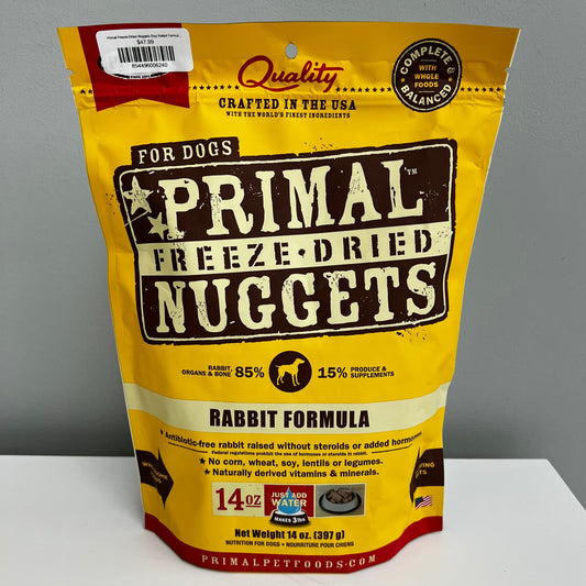 Primal Freeze-Dried Nuggets Dog Rabbit Formula 14oz