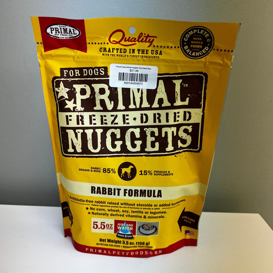 Primal Freeze-Dried Nuggets Dog Rabbit Formula 5.5oz