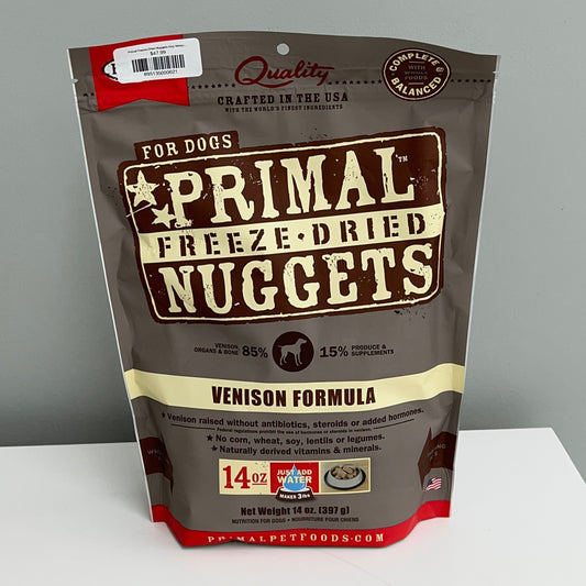 Primal Freeze-Dried Nuggets Dog Venison Formula 14oz