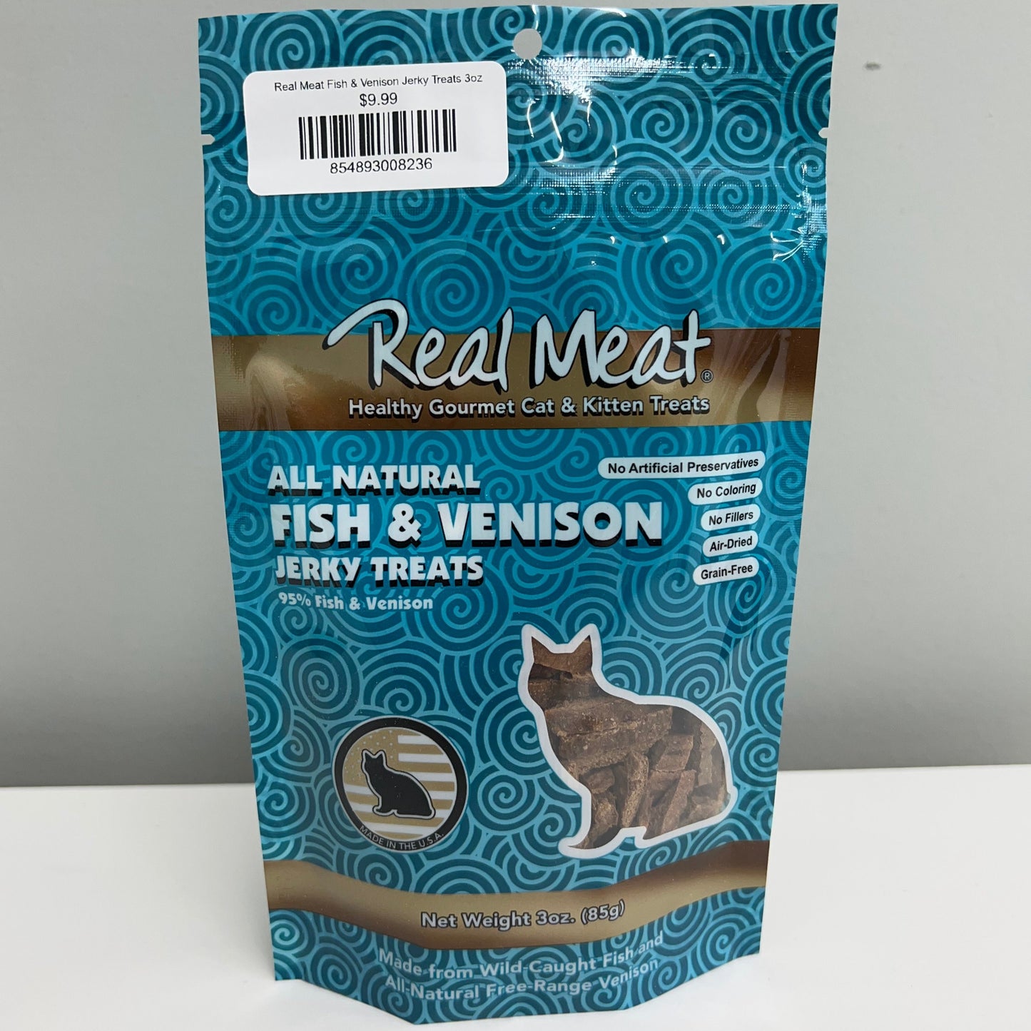Real Meat Fish & Venison Jerky Treats 3oz