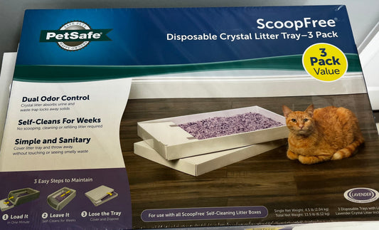 Scoop Free Litter Tray Lavender 3pk